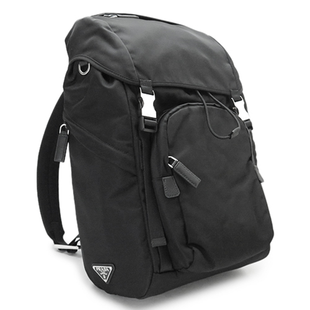 Prada Rucksack Tessuto Nylon Black Giallo